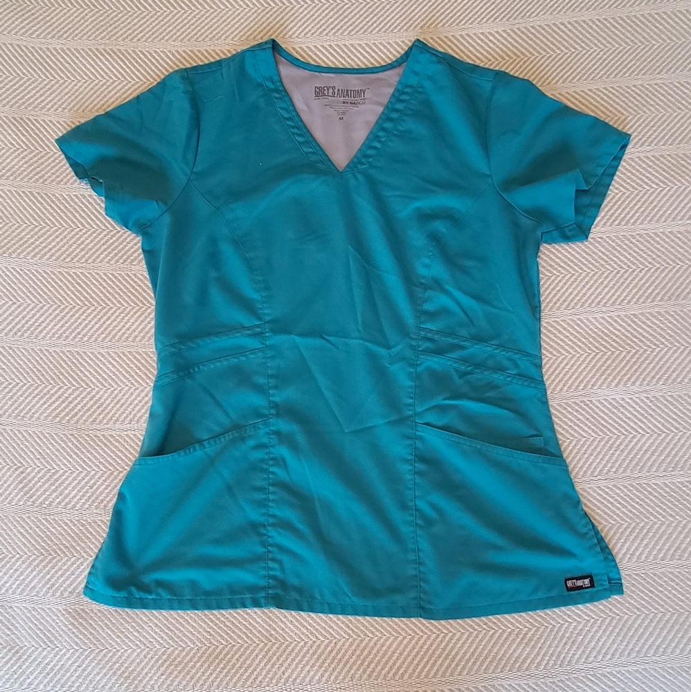 Grey's Anatomy Teal Mia V-neck scrub top